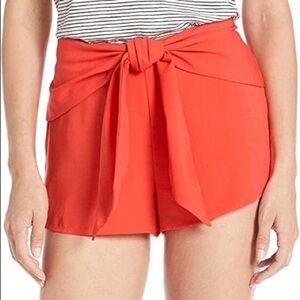NWOT DO + BE Orange Tie Waist Shorts M